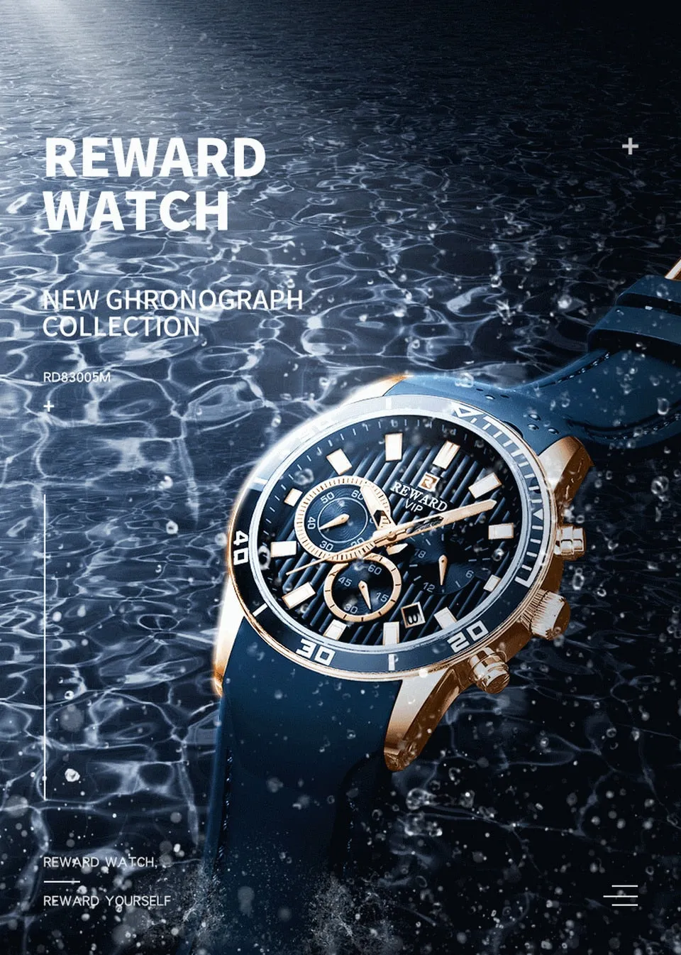 Fashion Luxury Waterproof Sport Stopwatch Quartz Watches