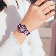 Fashion Rotation Flower Diamond Women Watches