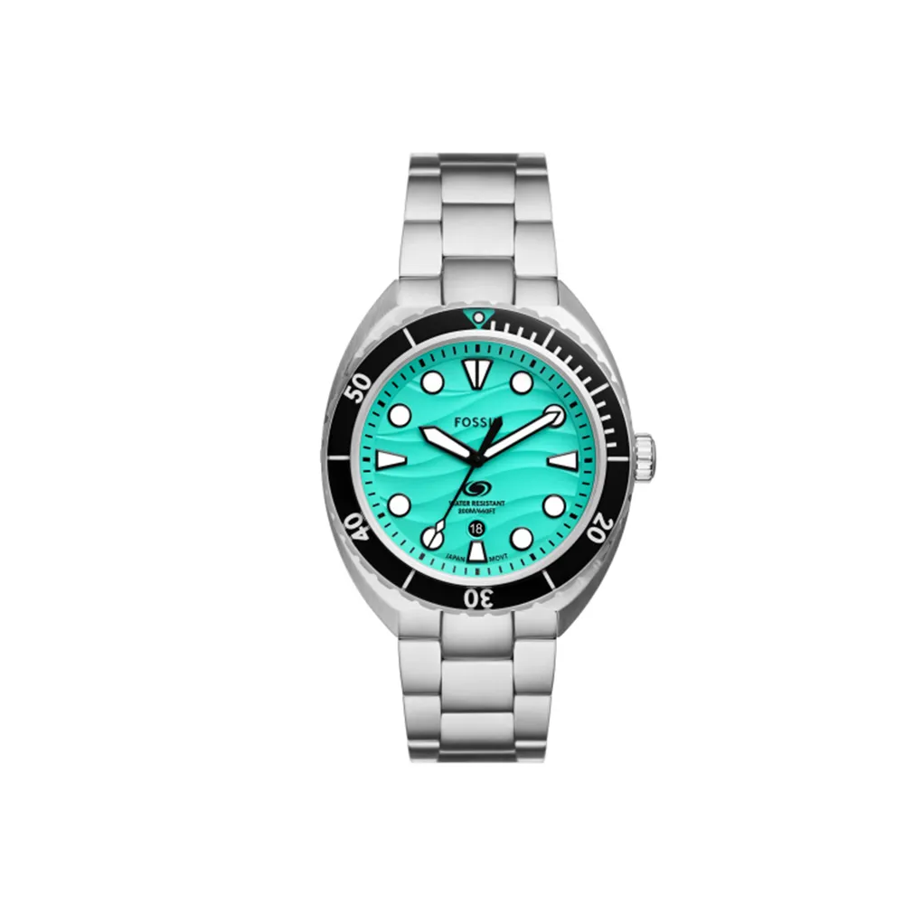 Fossil Breaker Three-Hand Date Stainless Steel Watch FS6066