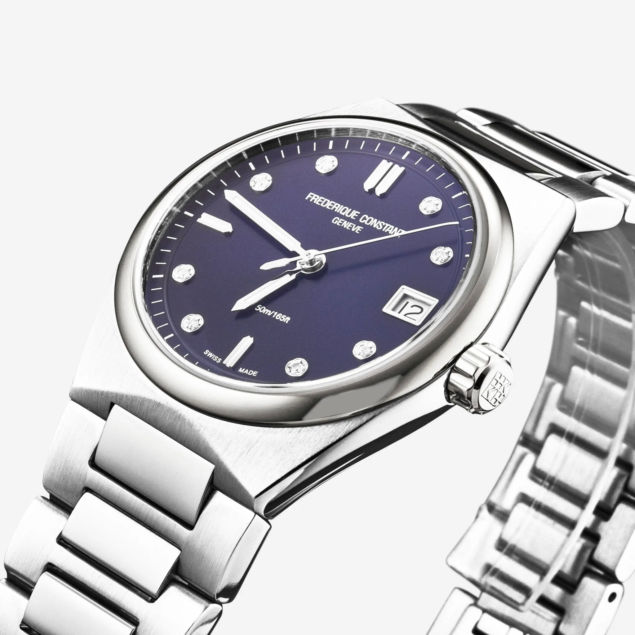 Frederique Constant Highlife Blue Dial Stainless Steel Quartz Ladies Watch FC-240ND2NH6B