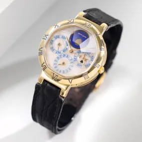Gerald Genta "Success" Perpetual Calendar Moonphase 18kt Yellow Gold "Marble dial" Ref G2994.7