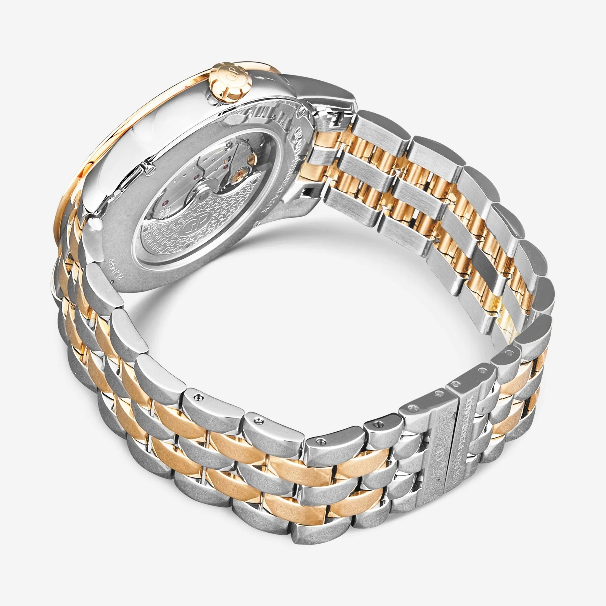 Girard-Perregaux Cat's Eye 18K Rose Gold & Steel Diamond Mother of Pearl Dial Automatic Ladies Watch 80493D56A162-56A