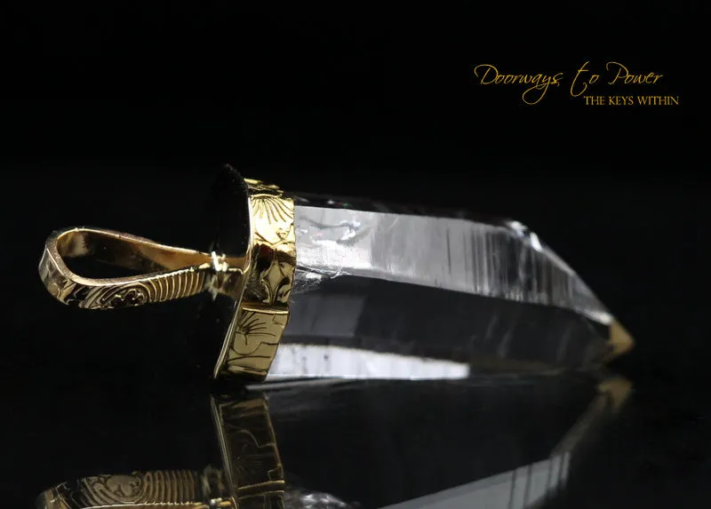 Golden Lemurian Light Language Pendant 22k (RESERVED)