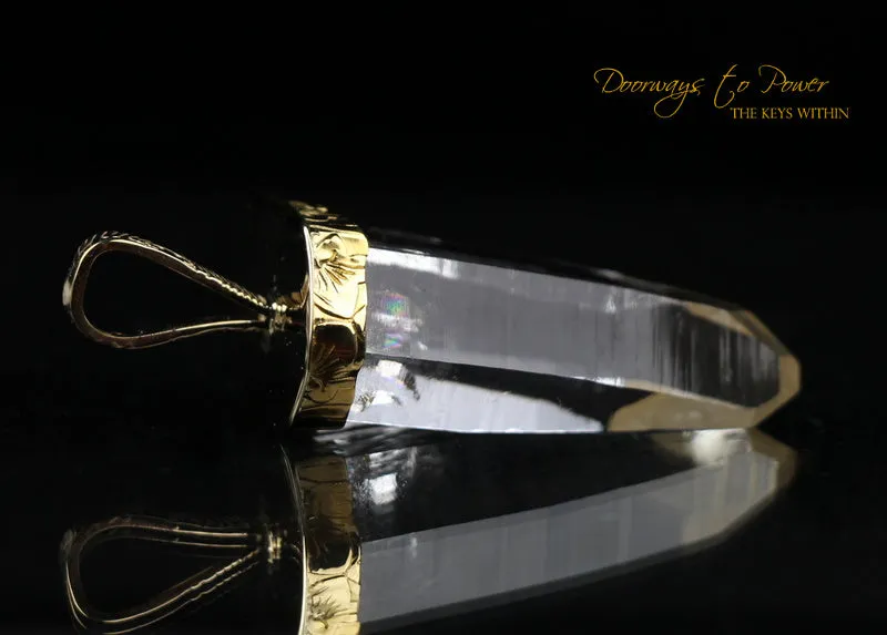 Golden Lemurian Light Language Pendant 22k (RESERVED)