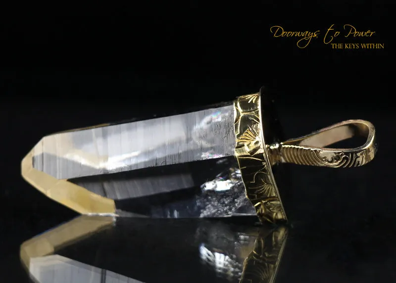 Golden Lemurian Light Language Pendant 22k (RESERVED)