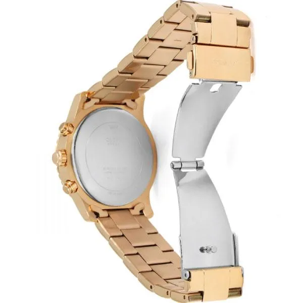 Guess Ladies Rose Gold Watch With Crystal Detailing W0774L3