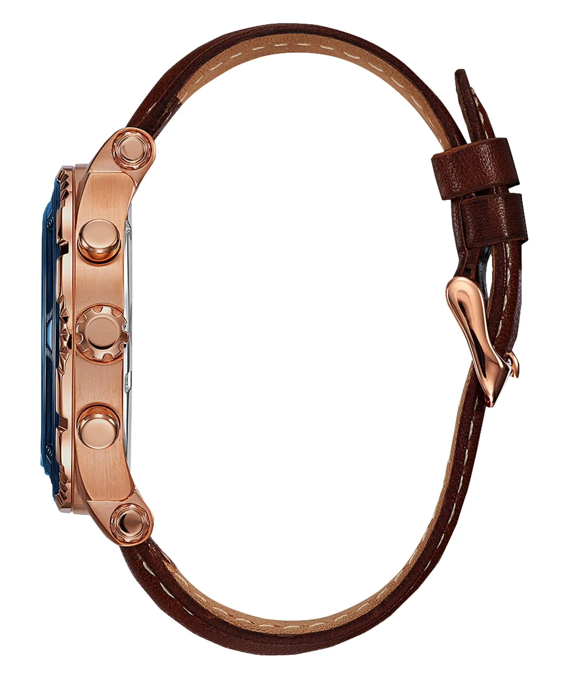 Guess U0673G3 Brown Leather Strap Men Watches