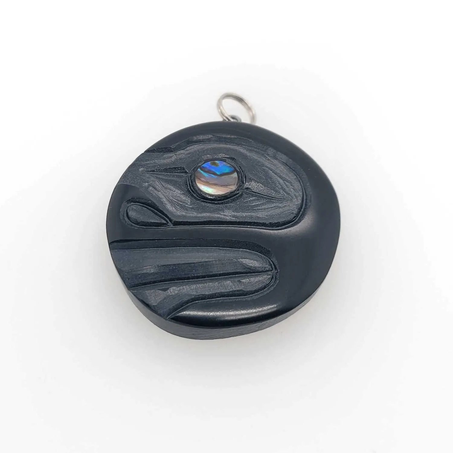Haida Spirit Moon Argillite Pendant