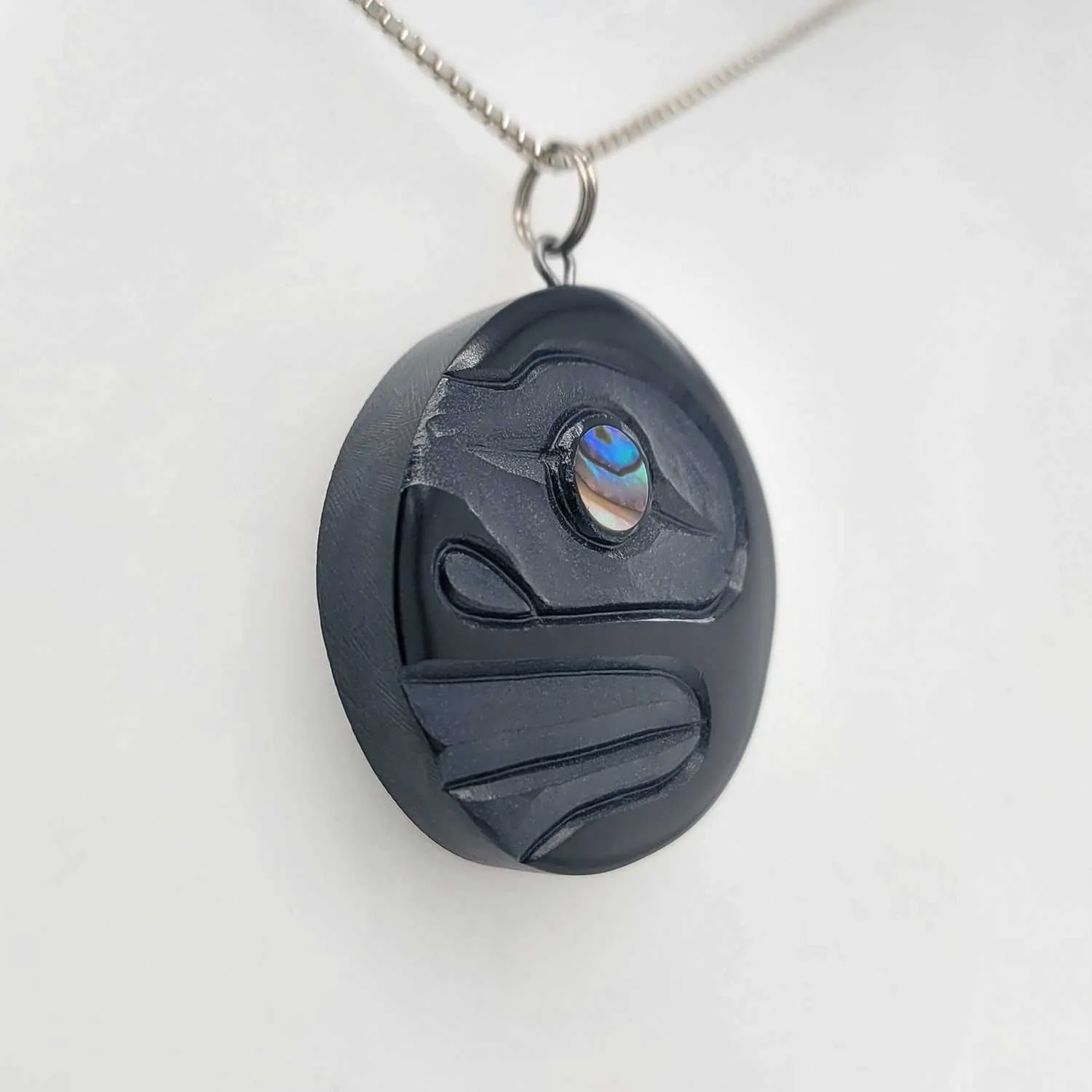 Haida Spirit Moon Argillite Pendant