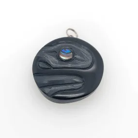 Haida Spirit Moon Argillite Pendant