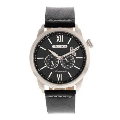 Heritor Automatic Wellington Leather-Band Watch