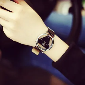 Hollowed-out Triangular Dial Wristwatch