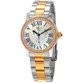 Invicta Angel Crystal White Mother of Pearl Dial Ladies Watch 28471