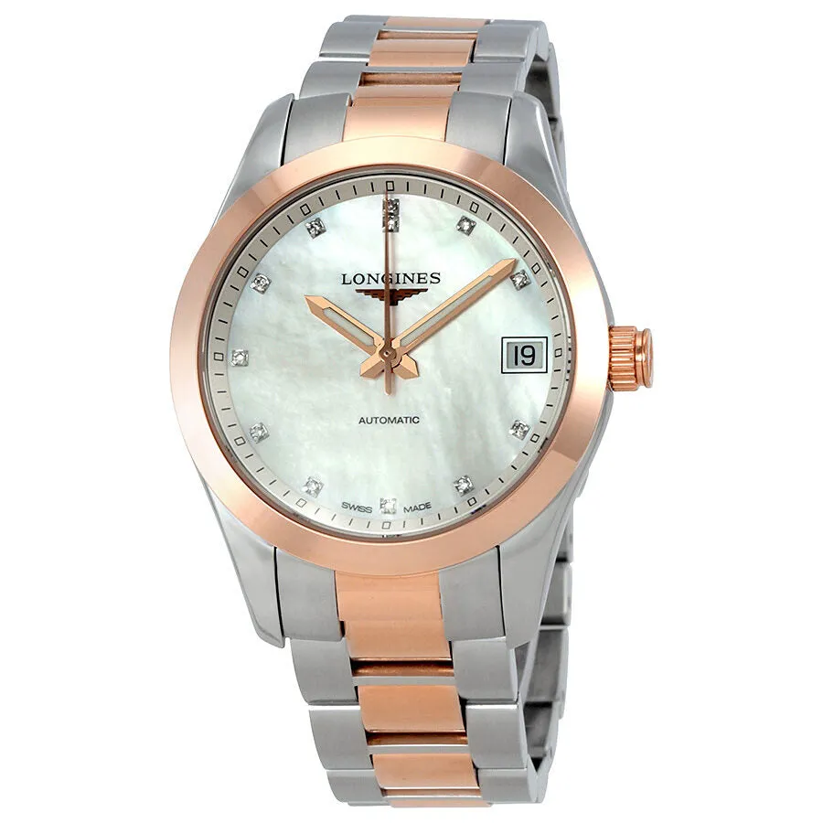 Longines Conquest Classic Mother of Pearl Diamond Ladies Watch L2.385.5.87.7