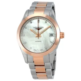 Longines Conquest Classic Mother of Pearl Diamond Ladies Watch L2.385.5.87.7
