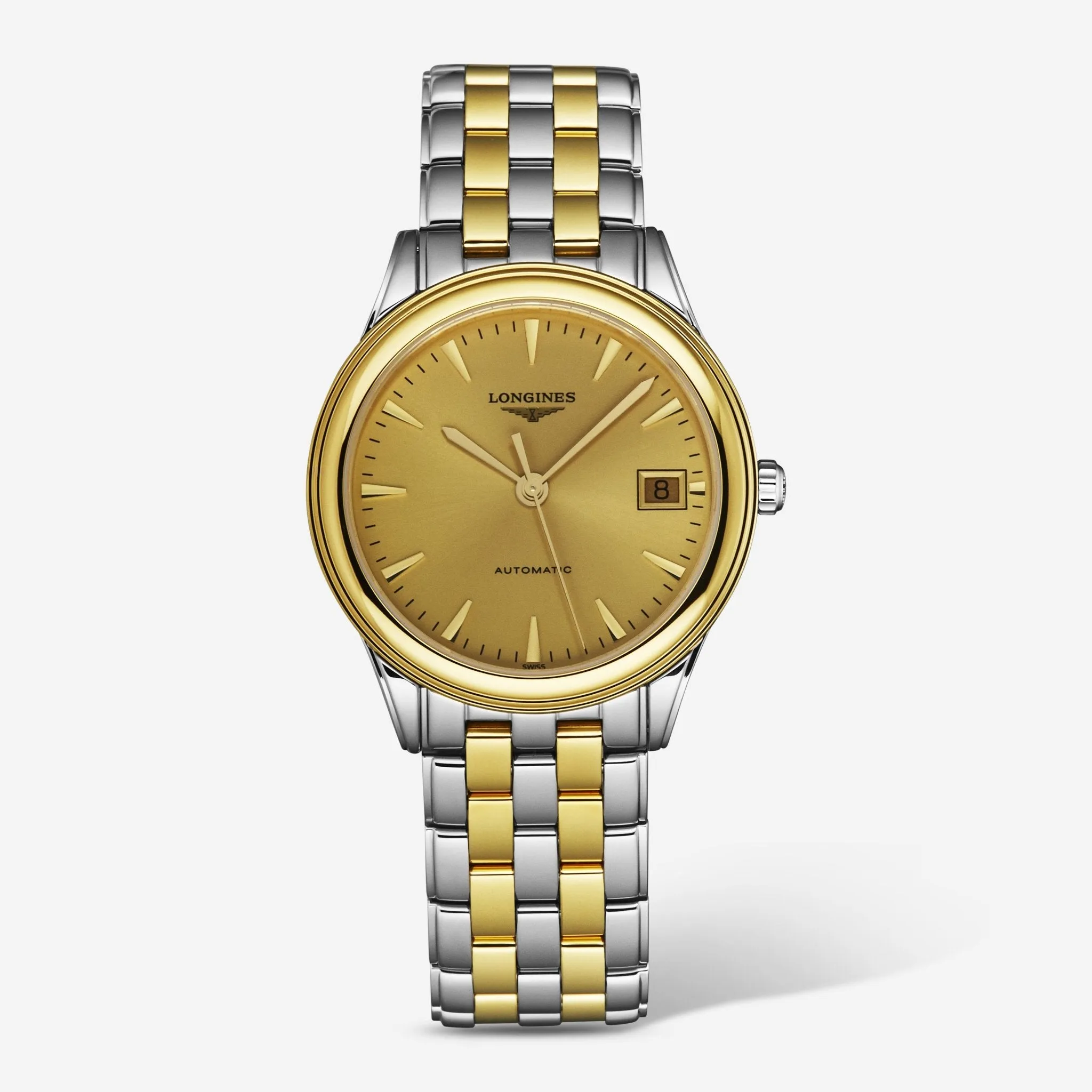 Longines Flagship Two-Tone Stainless Steel Diamond Automatic Men's Watch L47743327