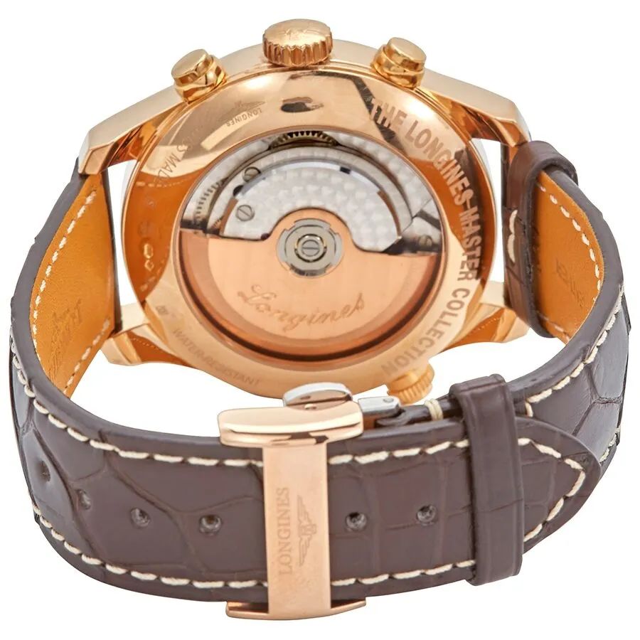 Longines Master 18kt Rose Gold Automatic Guilloche Silver Dial Men's Watch L2.715.8.78.3