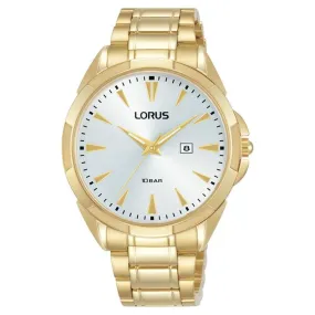 Lorus Ladies Analog Watch with Date, Stainless Steel Bracelet & White Dial RJ262BX9