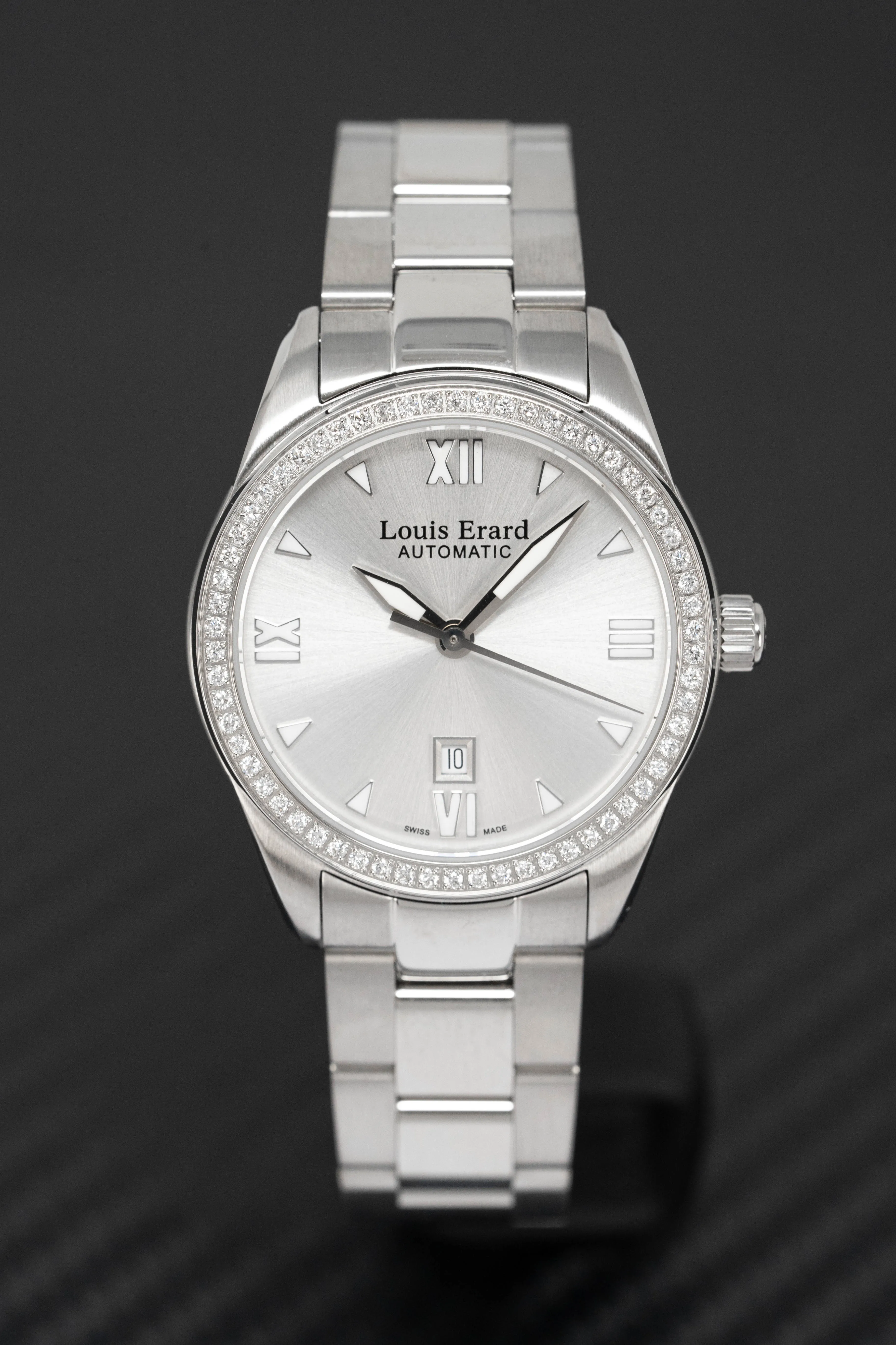 Louis Erard Watch Ladies Heritage Sport Diamond Silver 20100SE01.BMA17