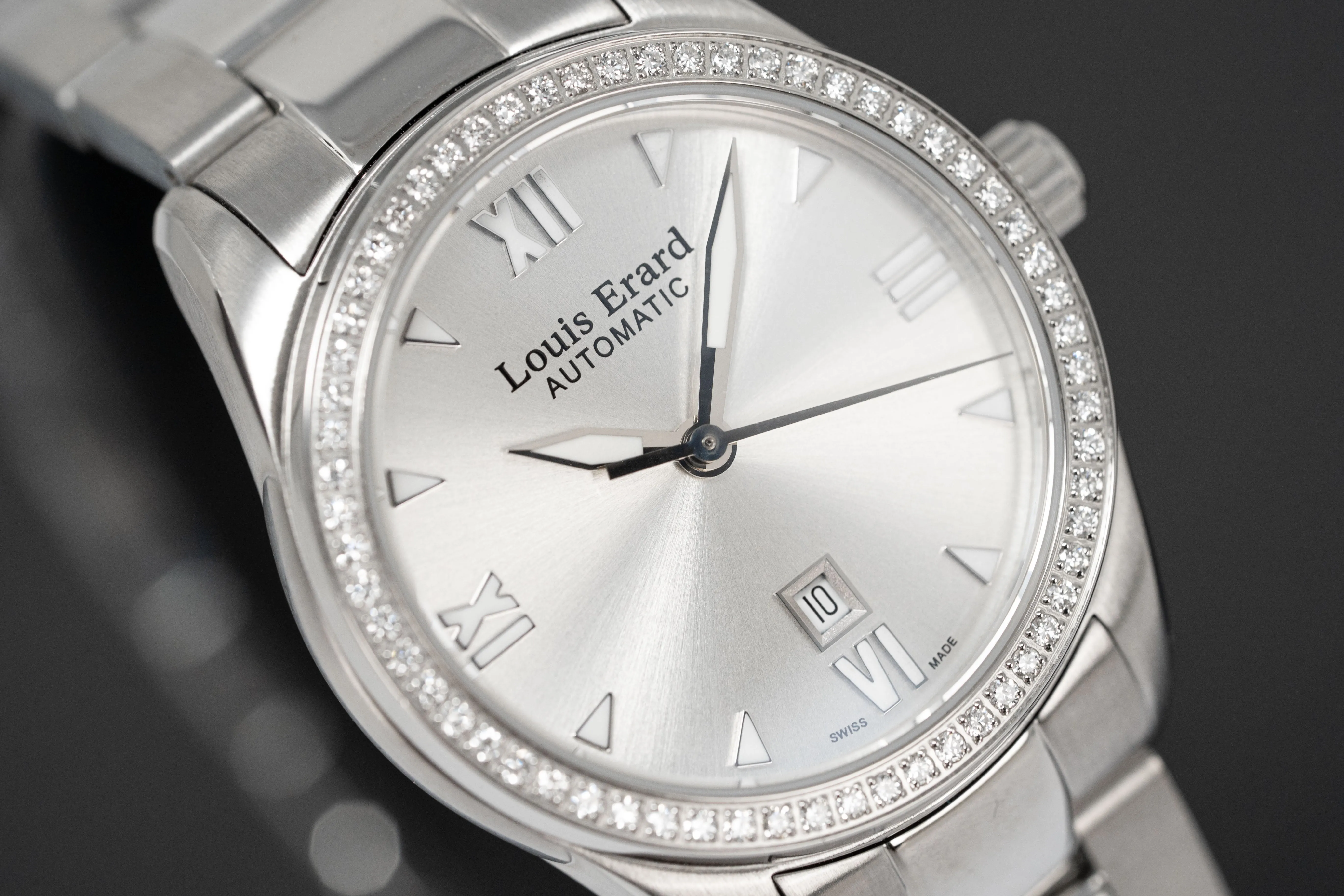 Louis Erard Watch Ladies Heritage Sport Diamond Silver 20100SE01.BMA17