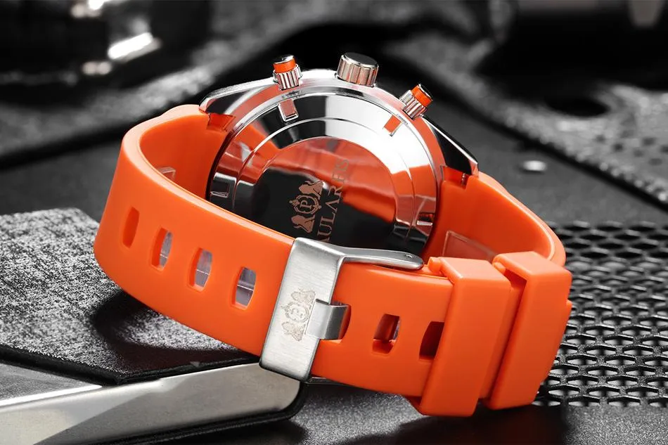 Luxury Automatic Bond Chrono Watch - Rubber Strap