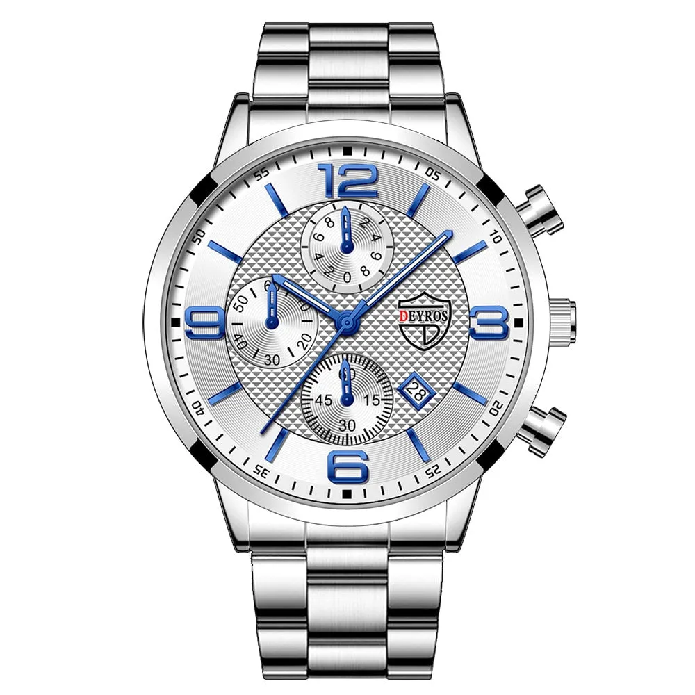 Luxury Business Men Watchs Stainless Steel Quartz WristWatch