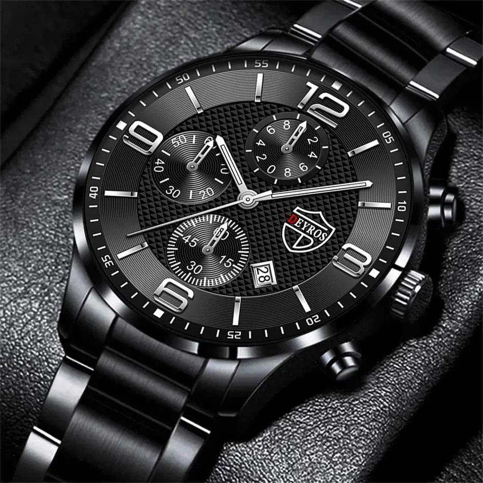 Luxury Business Men Watchs Stainless Steel Quartz WristWatch