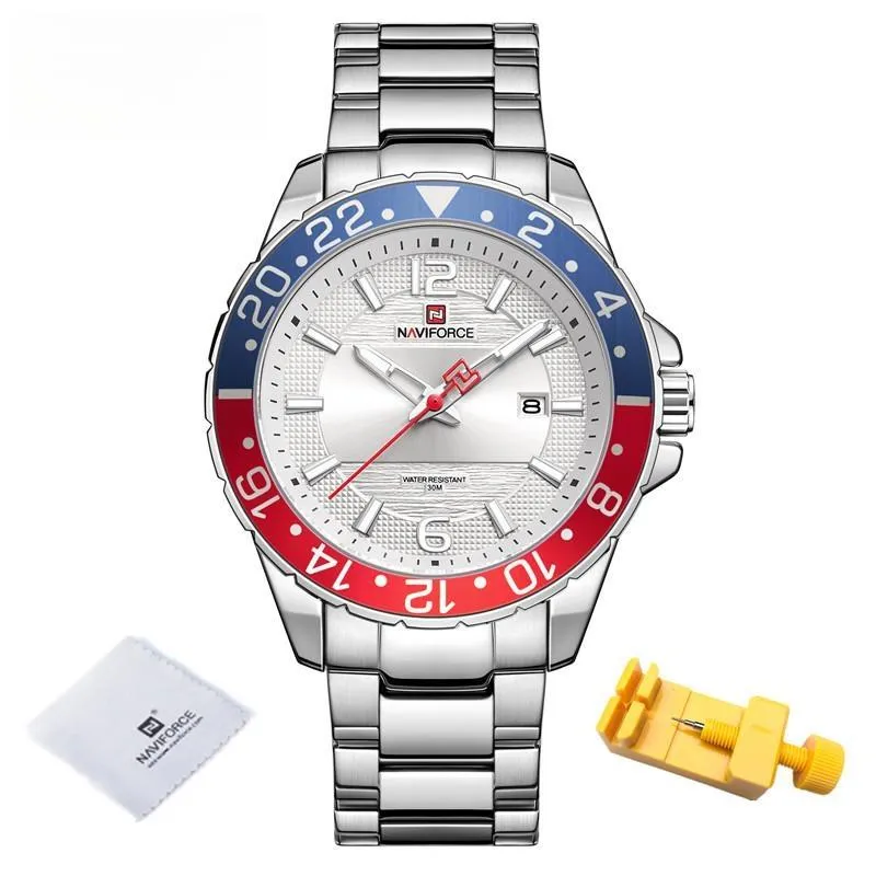Luxury Classic Gold Men Watch Quartz Date Business Clock Stainless Steel 3ATM Waterproof Wristwatch
