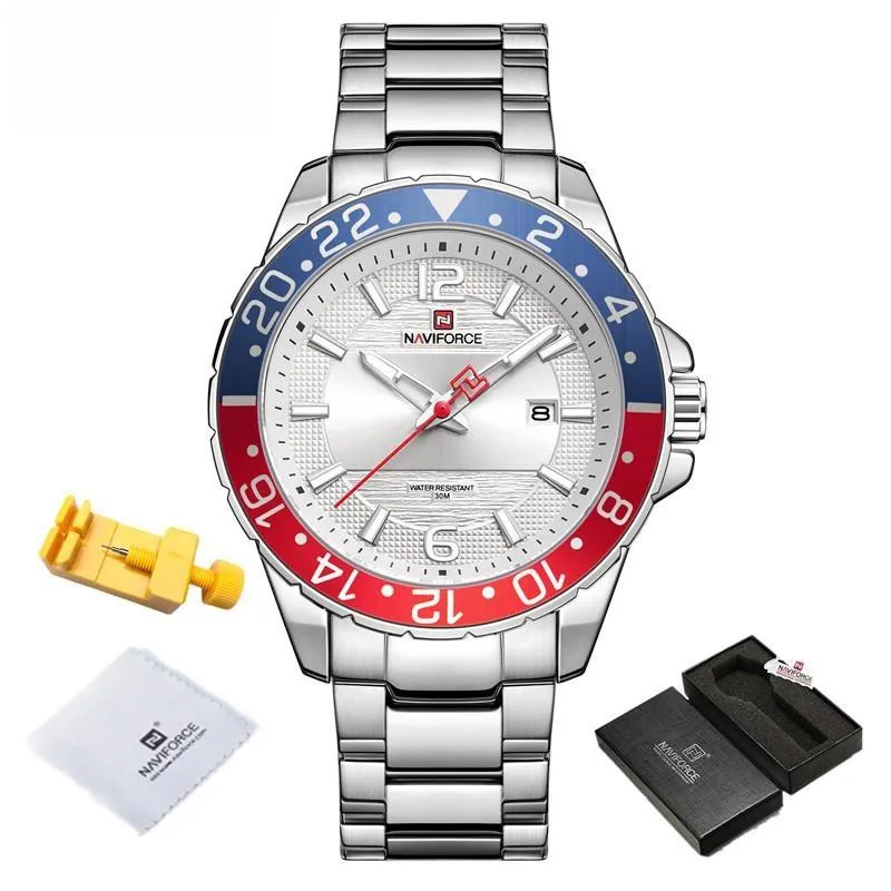 Luxury Classic Gold Men Watch Quartz Date Business Clock Stainless Steel 3ATM Waterproof Wristwatch