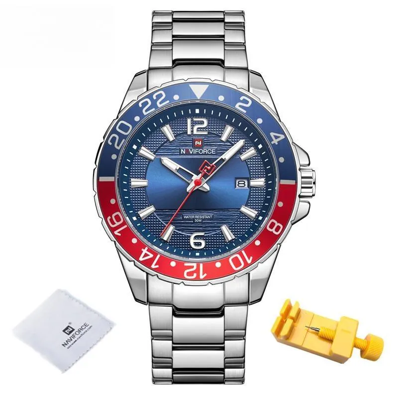 Luxury Classic Gold Men Watch Quartz Date Business Clock Stainless Steel 3ATM Waterproof Wristwatch