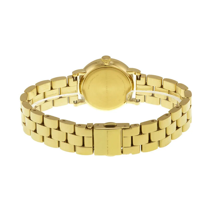 Marc By Marc Jacobs White Pearlized Dial Gold-tone Stainless Steel Ladies Watch MBM3247