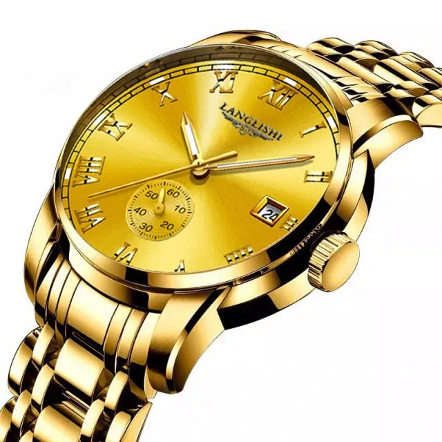 Men Stainless Steel Business Quartz Wrist Watch
