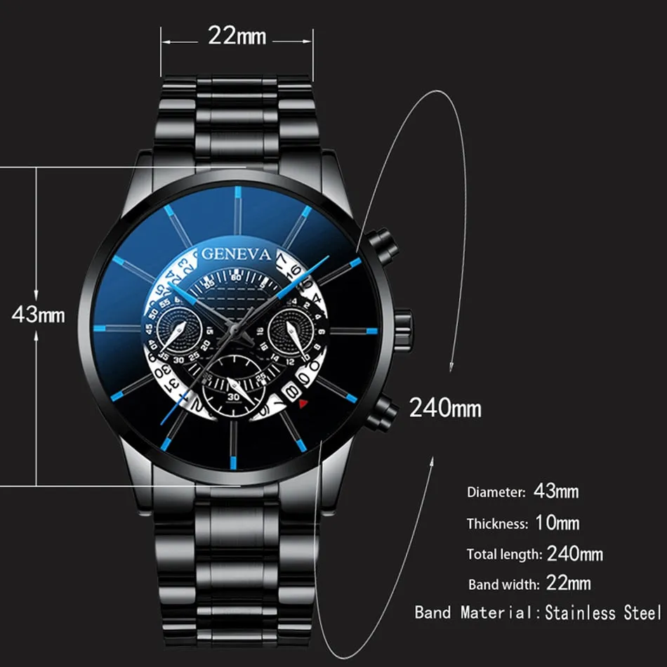 Mens Bohemian Dial Stainless Steel Analog Watches
