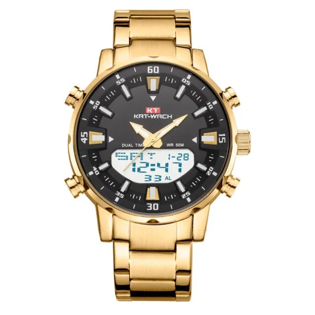 Mens Watches Top Luxury Brand Men Sports Watches Men's LED Digital Quartz Clock Waterproof Military Wrist Watch black waches
