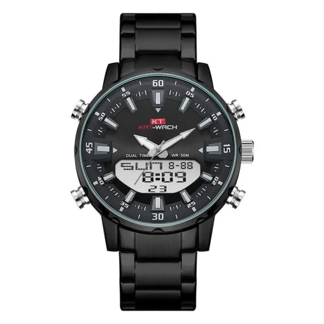 Mens Watches Top Luxury Brand Men Sports Watches Men's LED Digital Quartz Clock Waterproof Military Wrist Watch black waches
