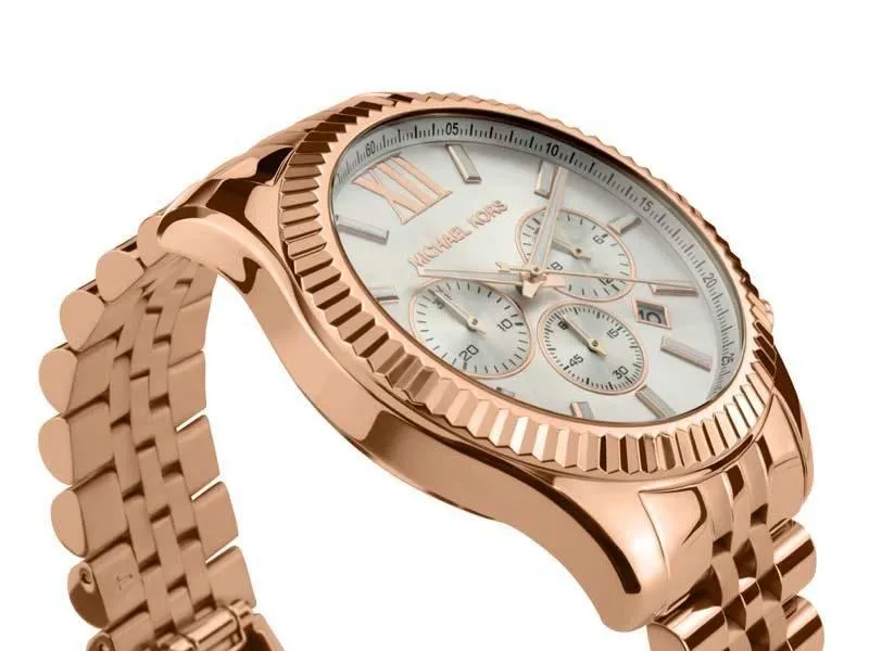 Michael Kors Men's Lexington Chronograph Steel Case Quartz Watch MK8313