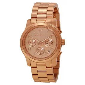 Michael Kors Runway Chronograph Gold Dial Ladies Watch MK5128
