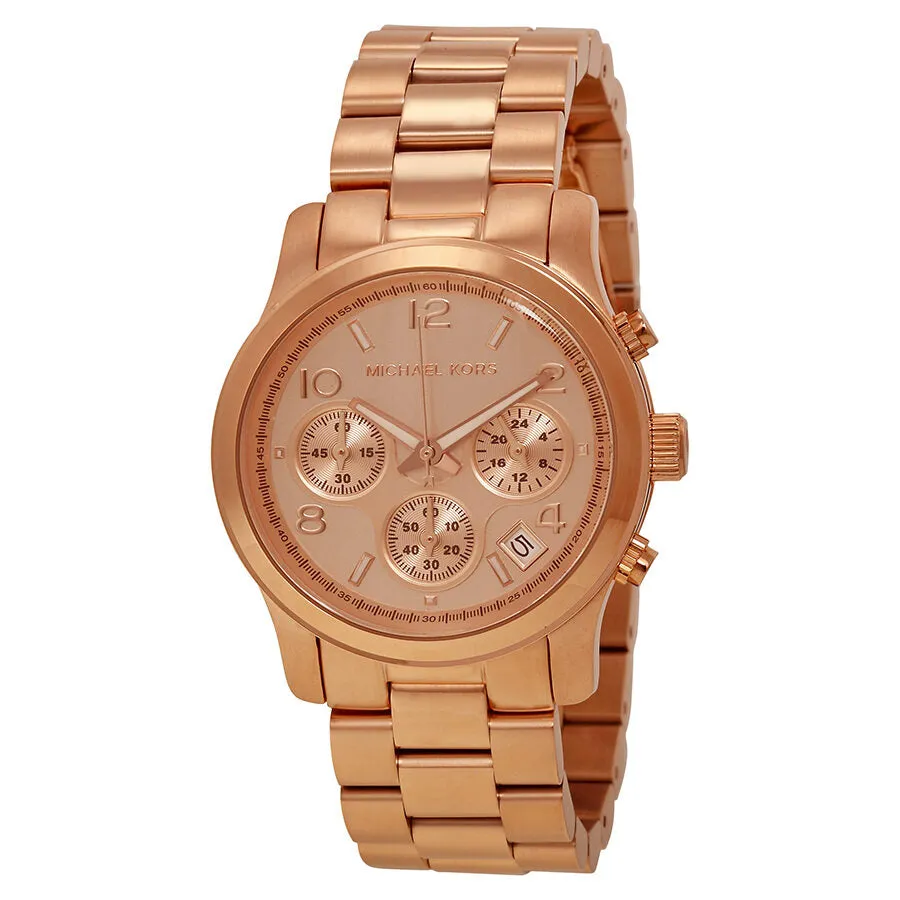 Michael Kors Runway Chronograph Gold Dial Ladies Watch MK5128