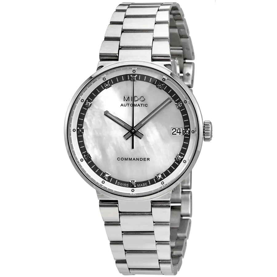 Mido Commander II Automatic Mother of Pearl Ladies Watch M014.207.11.116.00