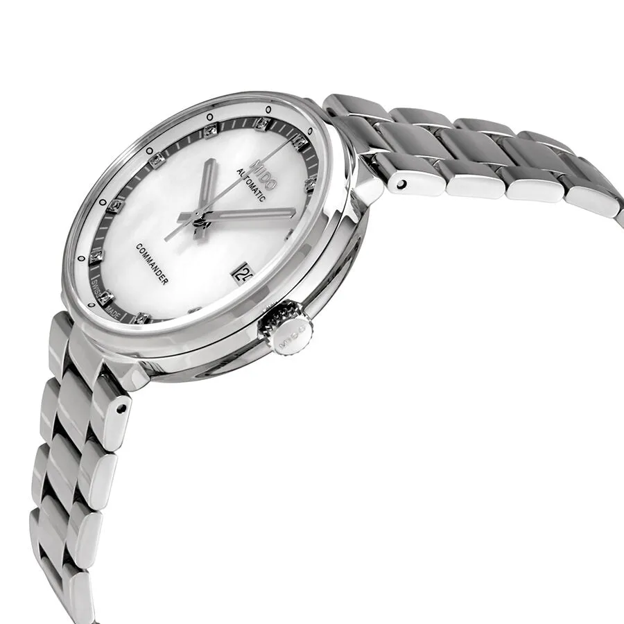 Mido Commander II Automatic Mother of Pearl Ladies Watch M014.207.11.116.00