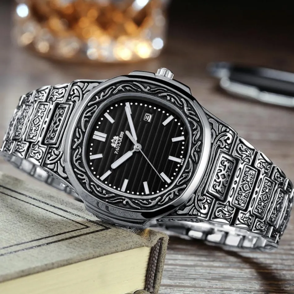 MLB 'Norman' Luxury Engraved Vintage Watch