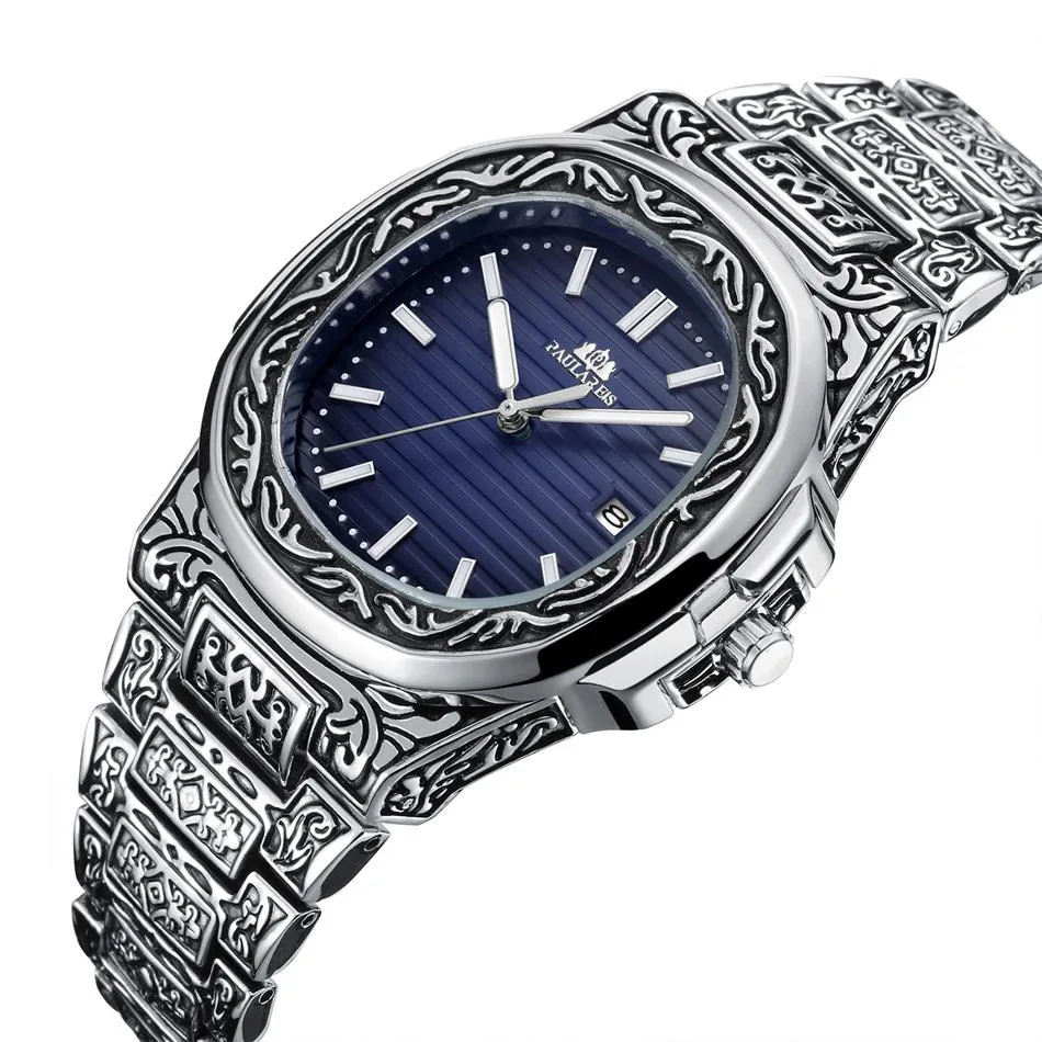 MLB 'Norman' Luxury Engraved Vintage Watch