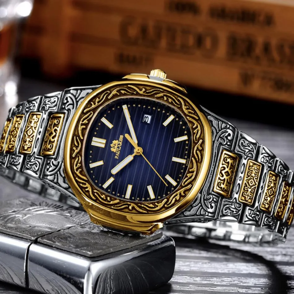 MLB 'Norman' Luxury Engraved Vintage Watch