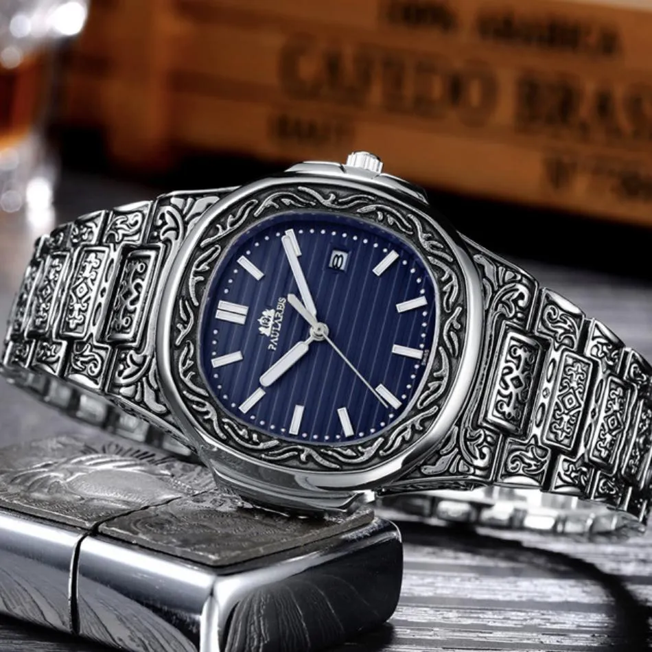 MLB 'Norman' Luxury Engraved Vintage Watch