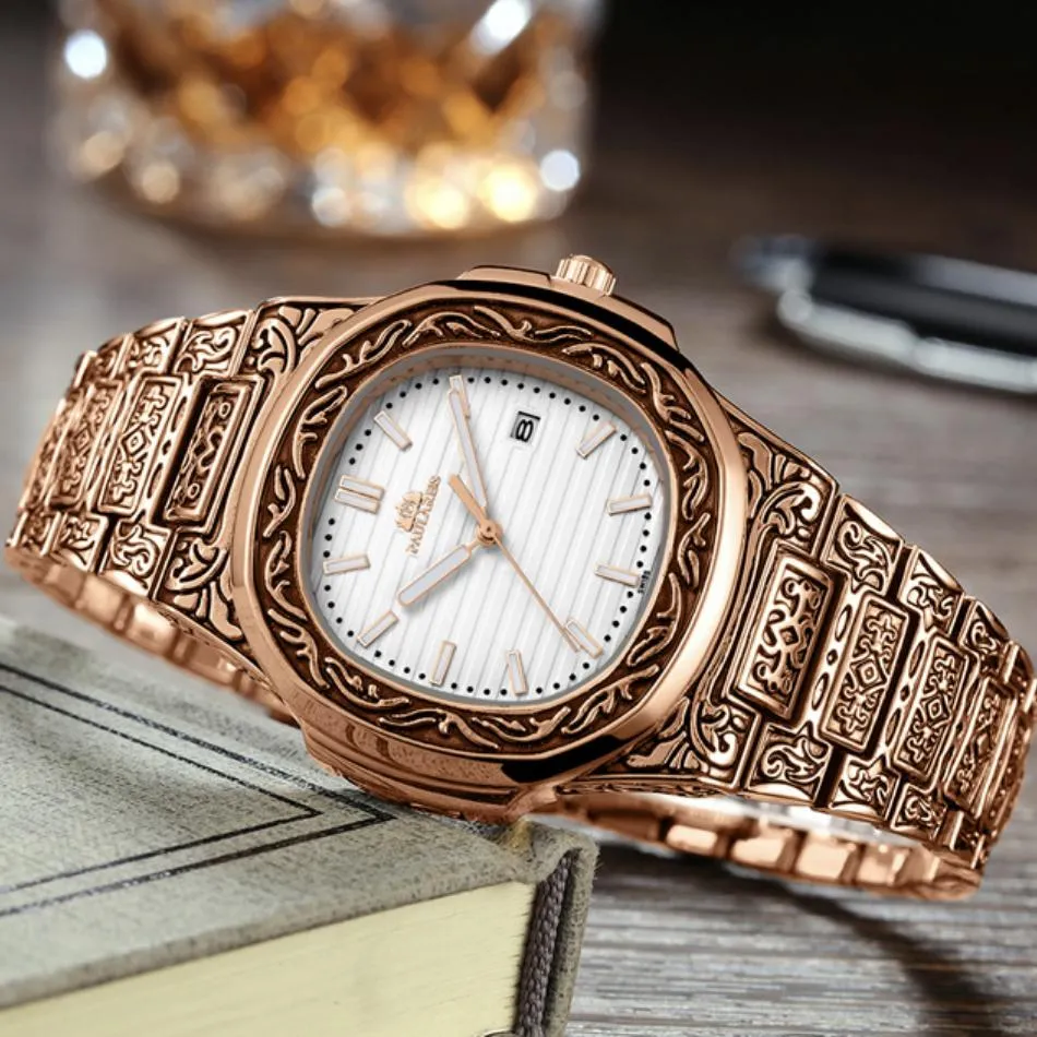 MLB 'Norman' Luxury Engraved Vintage Watch