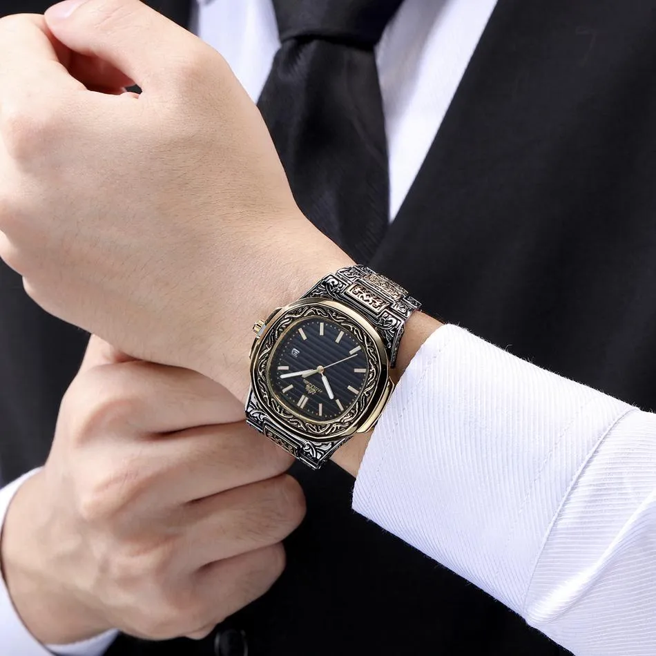 MLB 'Norman' Luxury Engraved Vintage Watch