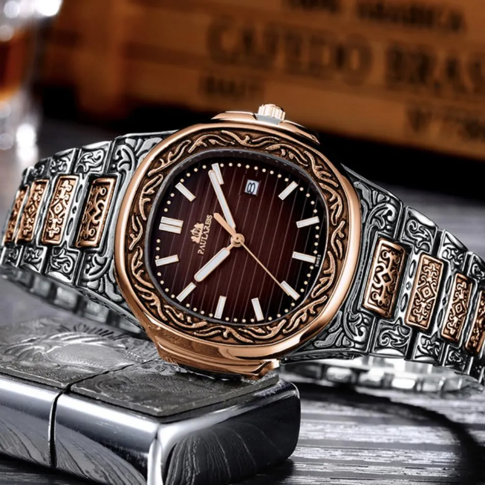 MLB 'Norman' Luxury Engraved Vintage Watch