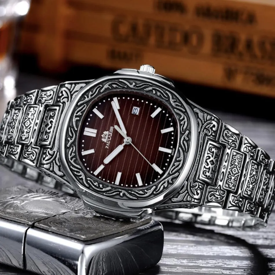 MLB 'Norman' Luxury Engraved Vintage Watch
