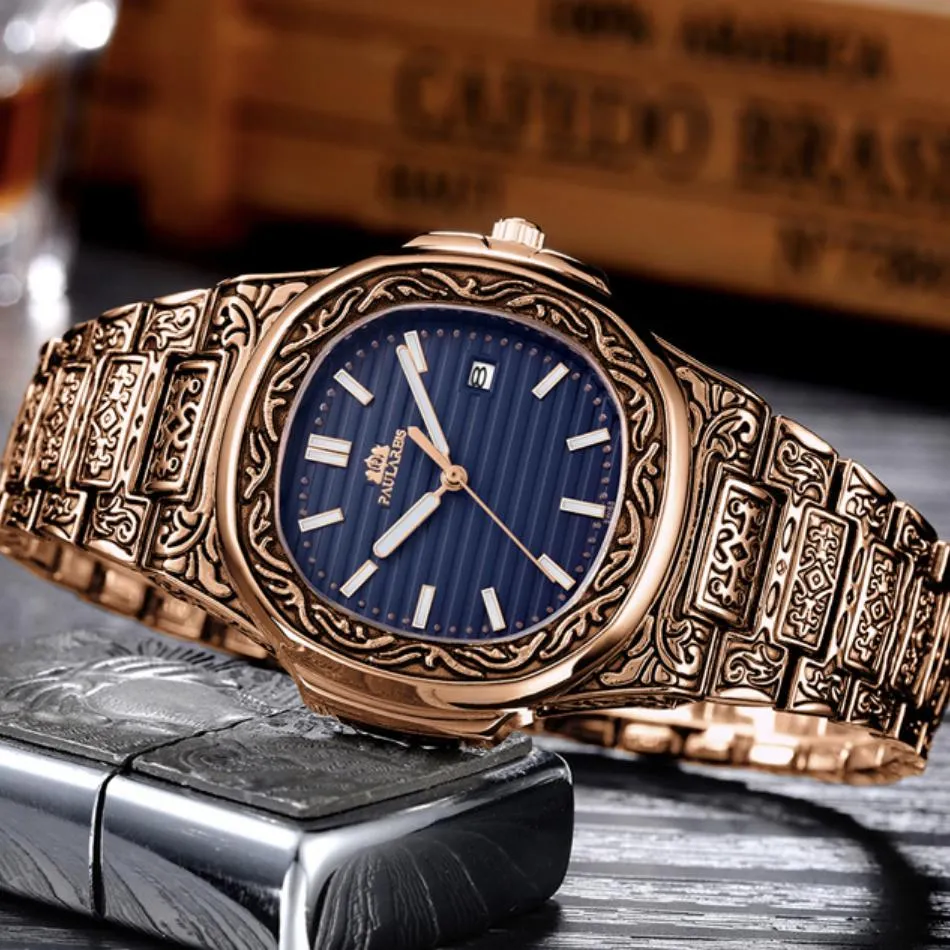MLB 'Norman' Luxury Engraved Vintage Watch