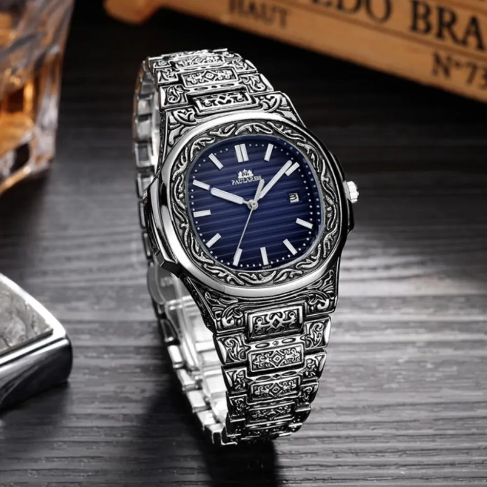 MLB 'Norman' Luxury Engraved Vintage Watch